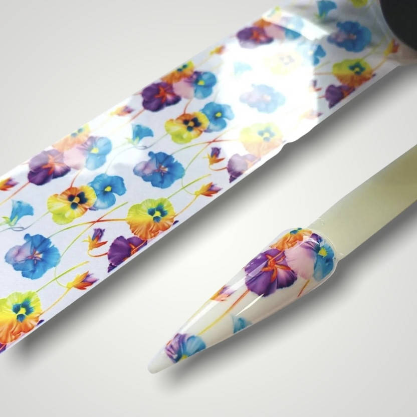 

Фольга для маникюра (Цветы) 1 метр, Разные цвета