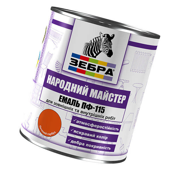 

Емаль ПФ-115 0,9кг ЗЕБРА Народний Майстер 514 Суха глина