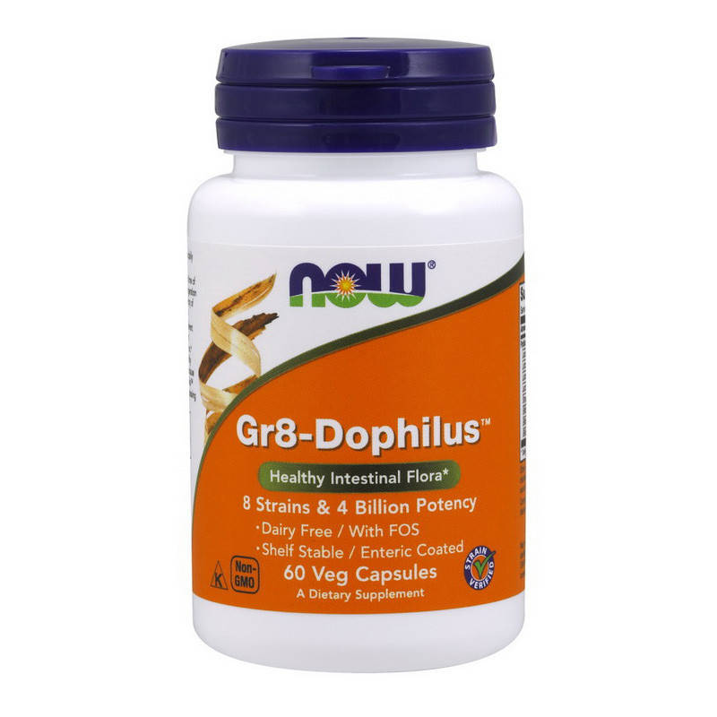 

Пробиотики Gr8-Дофилус Now Foods Gr8-Dophilus (60 veg caps)