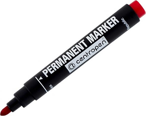 

Маркер перманентный Centropen 8566 круглый красный