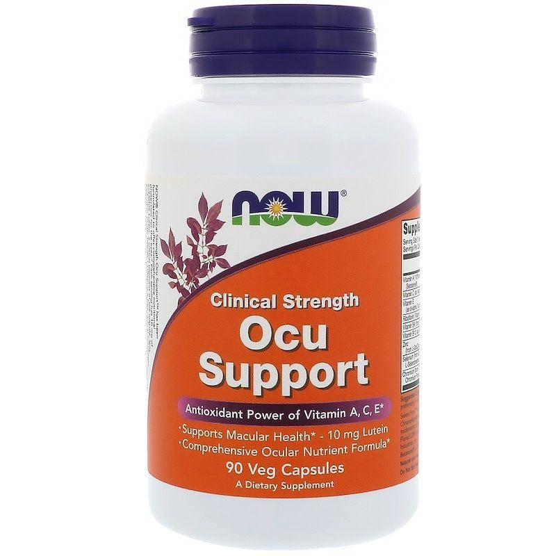 

Now Foods Ocu Support (90 капс), витамины для зрения, черника+ лютеин