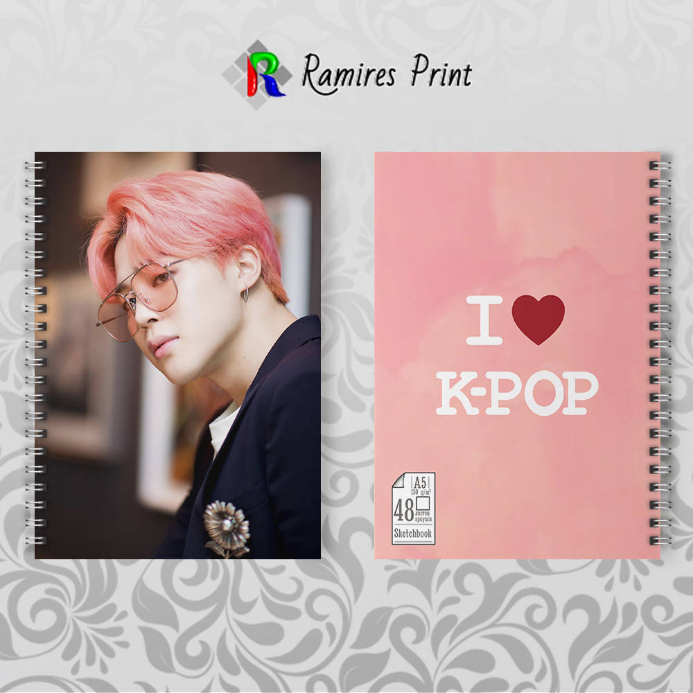 

Скетчбук А5 48 л. 150 гр.м² K-Pop BTS 003