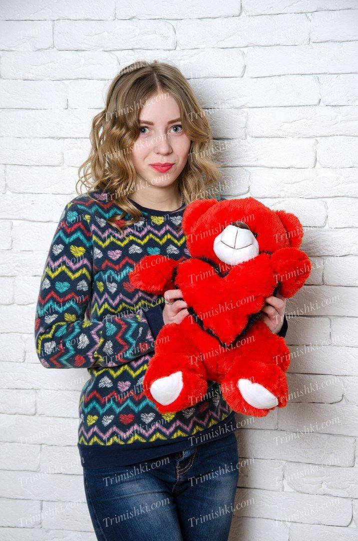 

Мишка Томми 50 см Красный
