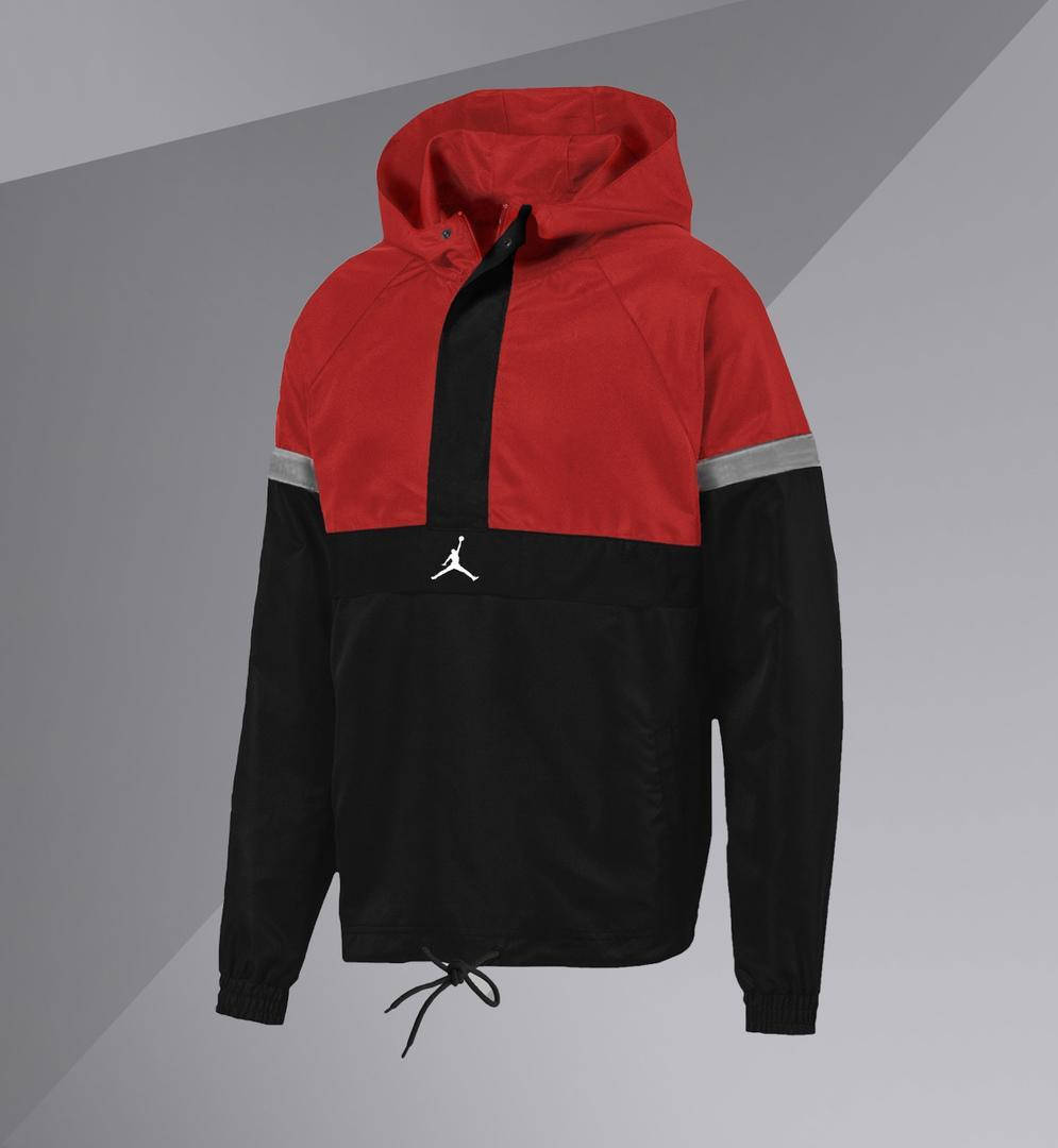 

Jordan Colorblock Anorak (красно-чёрный)
