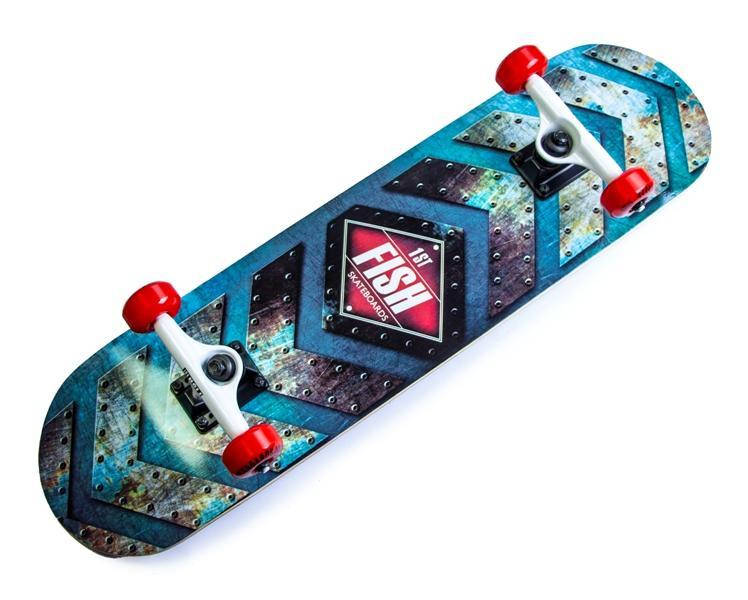 

Скейт дерев'яний FISH SKATEBOARD FIRST колеса PU SD15