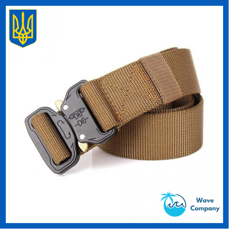 

Ремень тактический койот с металлической пряжкой кобра