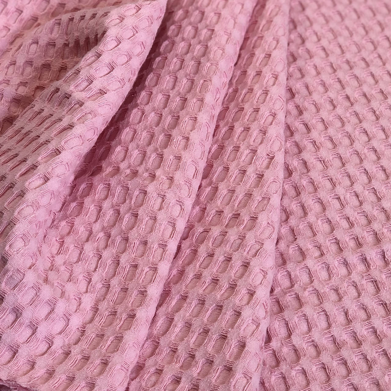 

Ткань вафельная, цвет розовый