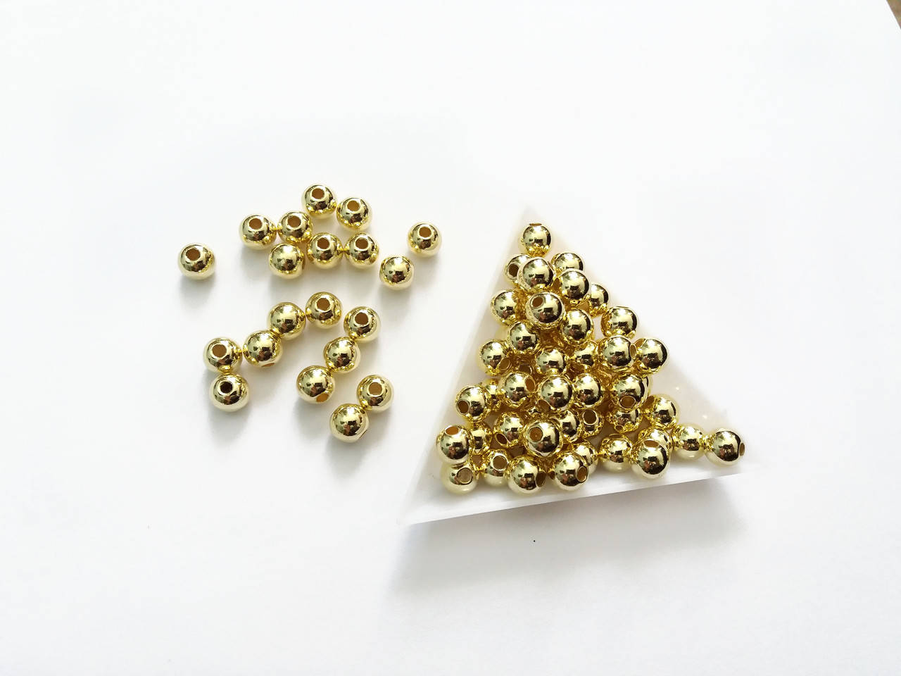 

Бусина 0,8 см акрил под золото ( набор 50 шт )