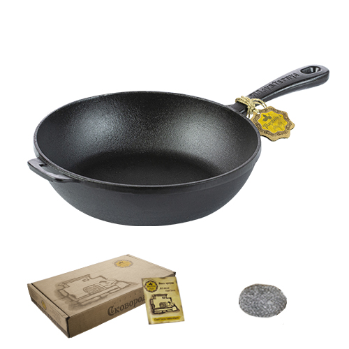 

Сковорода чугунная литая 26*6 см