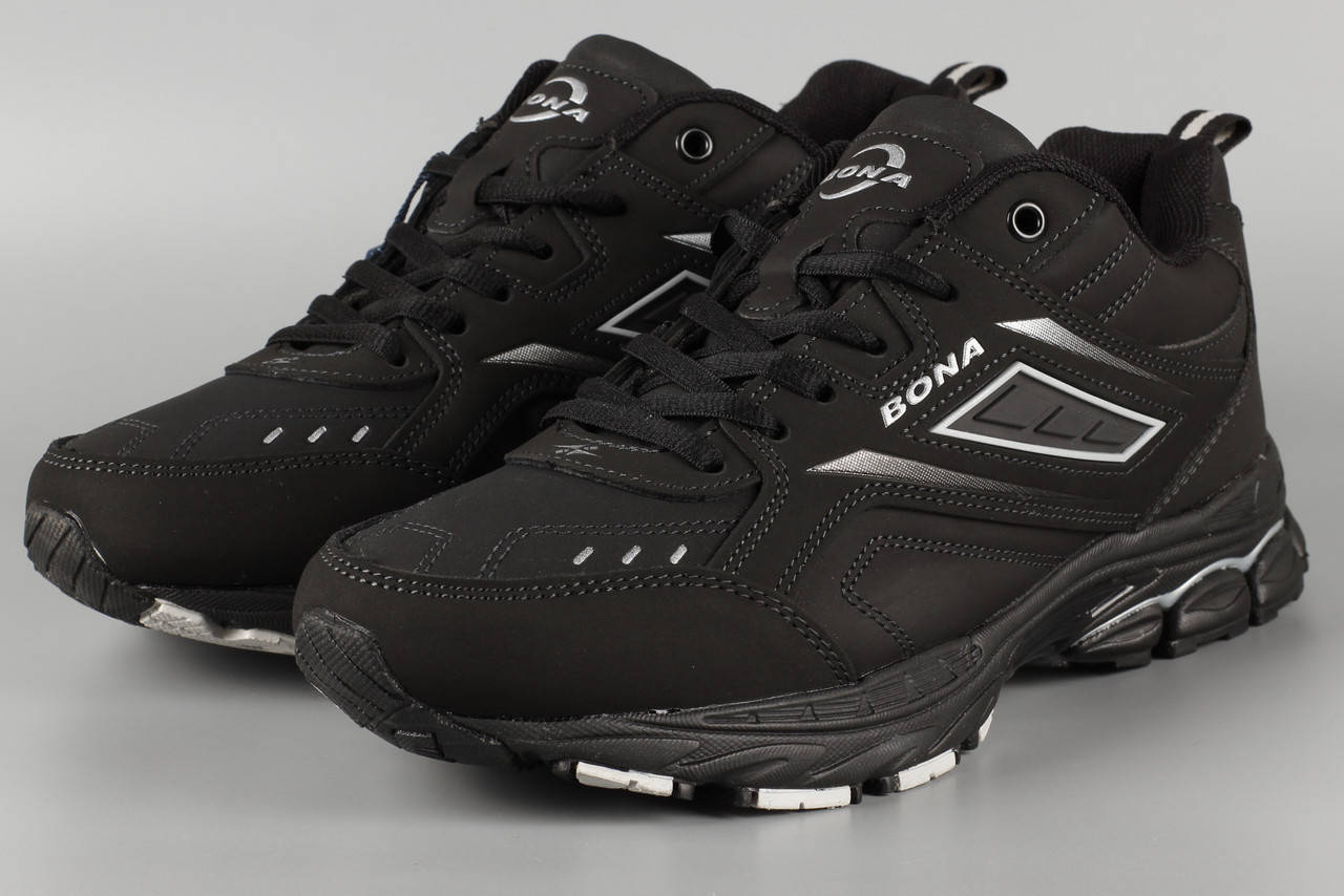 

Кроссовки мужские черные Bona 733D Бона Размеры 41 42 43, Черный