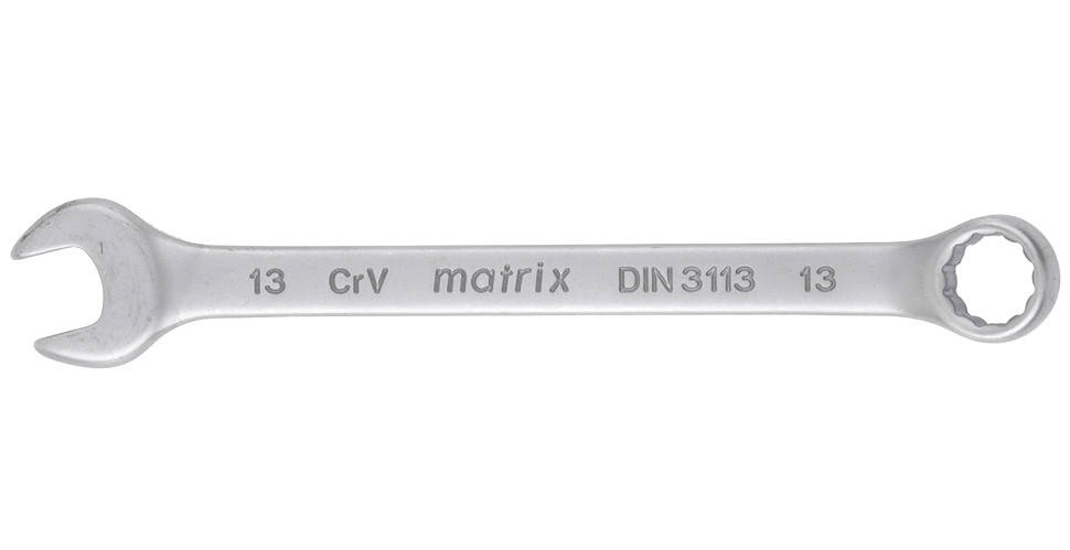 

Ключ комбинированный 13 мм CrV матовый хром MTX 151099