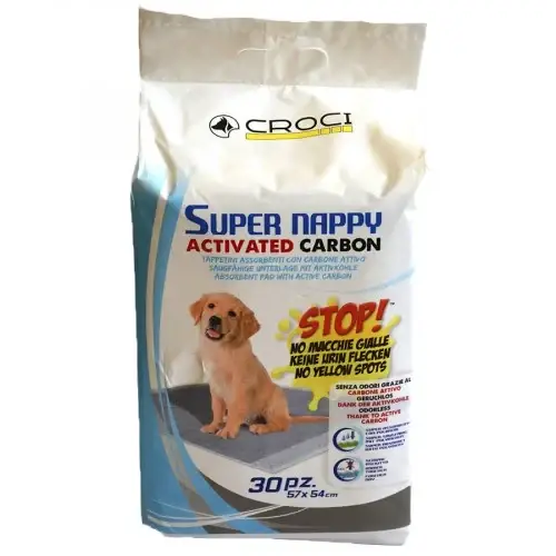 

Пеленки Croci Super Nappy для собак, с активированным углем, 5754 см, 30 шт