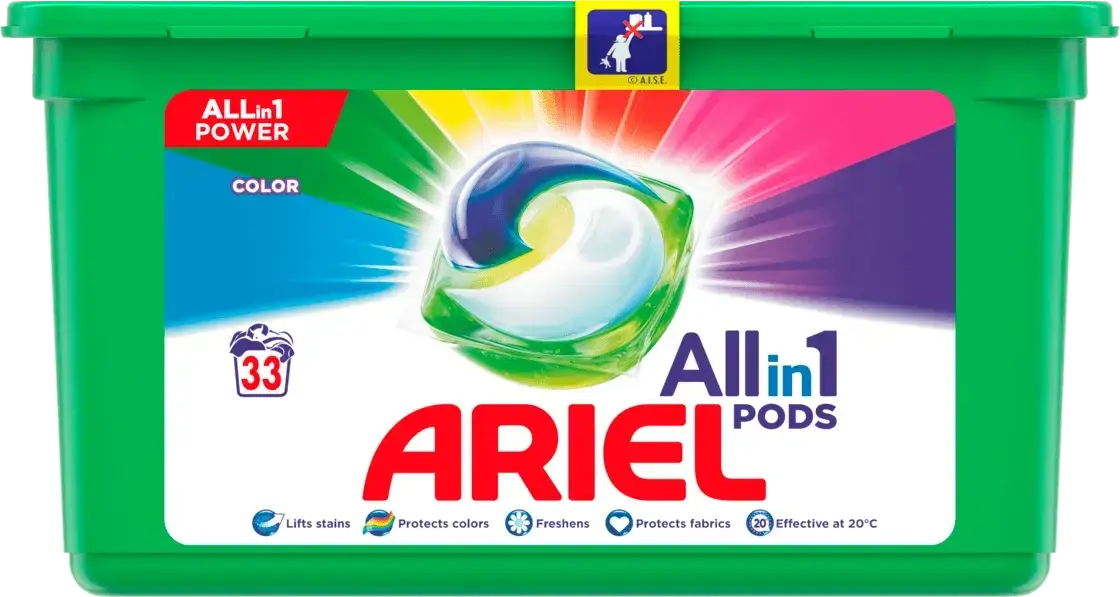 

Капсулы для стирки Ariel Pods 3 в 1 "Color" (33шт.)