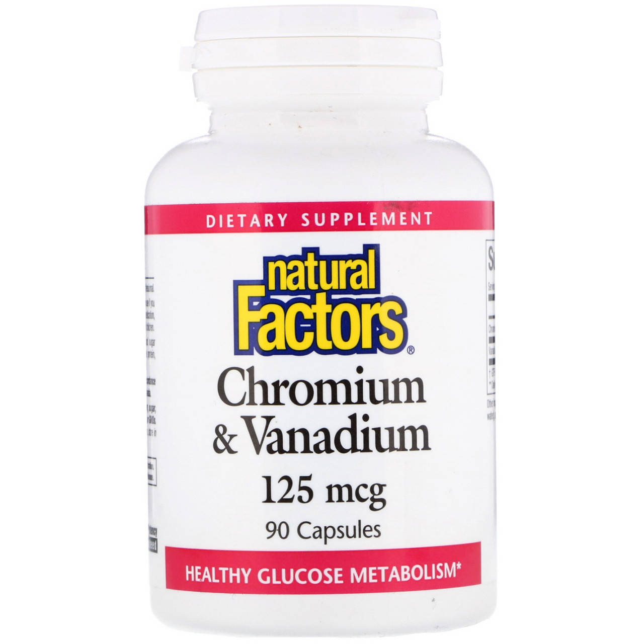 

Natural Factors, Хром и Ванадий, 125 мкг, 90 капсул купить