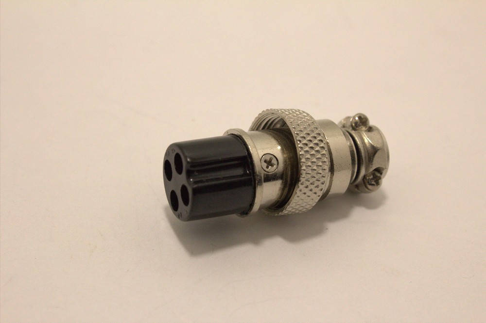 

Разъём цилиндрический GX16-4 гнездовой, монтаж на кабель