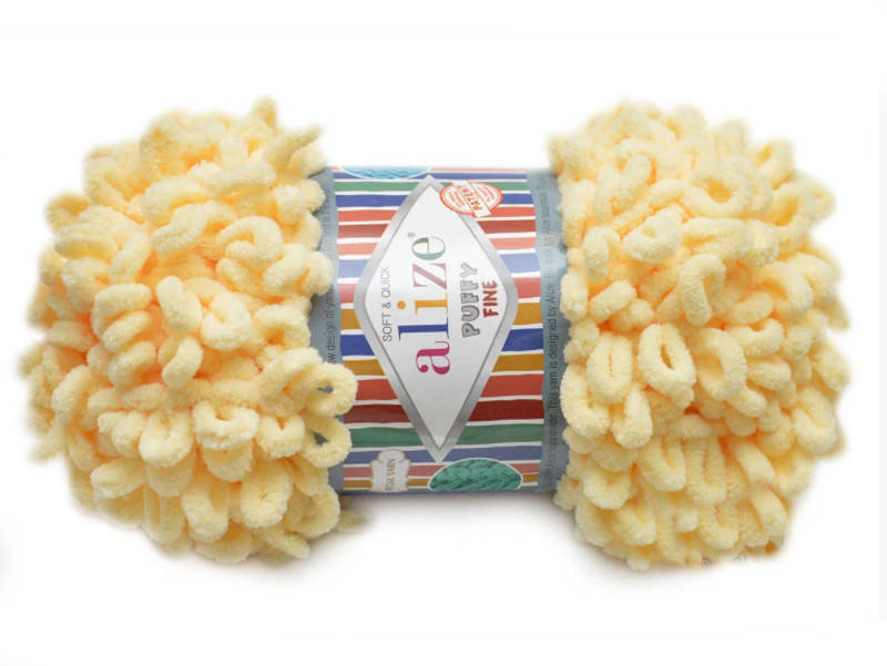 

Alize Puffy Fine NEW, Каменный №160, Желтый