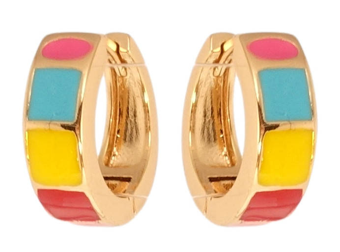 

Серьги Xuping Позолота 18K колечки "Прокраска разноцветной эмалью"