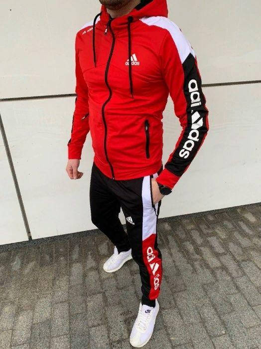 

Спортивный костюм мужской Adidas. Спортивный костюм А4⁴⅘дидас Красный 52