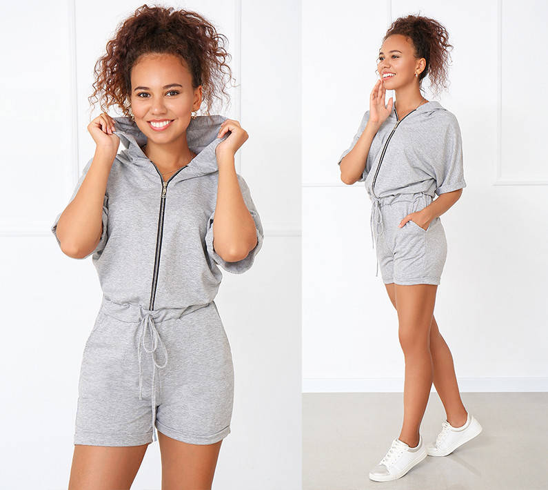 

Женский летний комбинезон с шортами и капюшоном "Melvin", Разные цвета