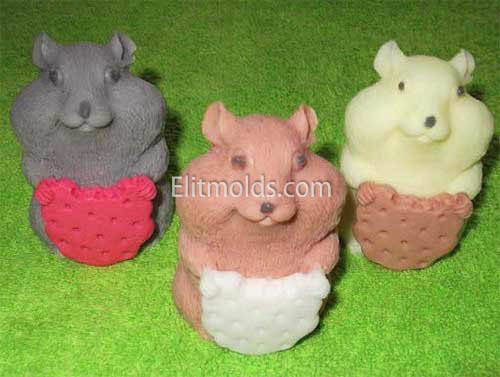 

Силиконовая форма Хомяк 3D