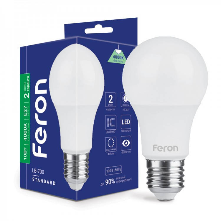 

Светодиодная лампа Feron LB-700 10W E27 4000K