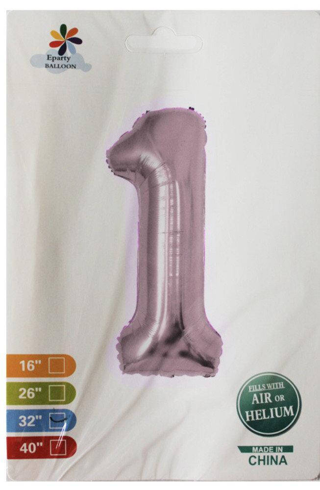 

Фольгированная цифра 1 розовое золото 70 см