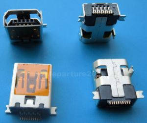 

Mini USB гнездо 10 пин ножек врезное тип AB