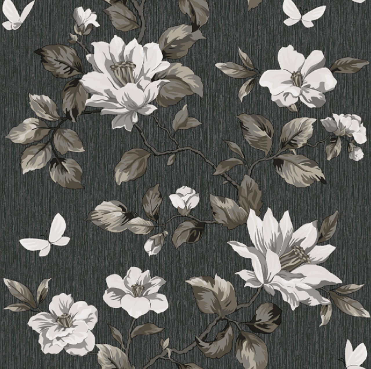 

Обои бумажные симплекс Таисия, черные с бежевым