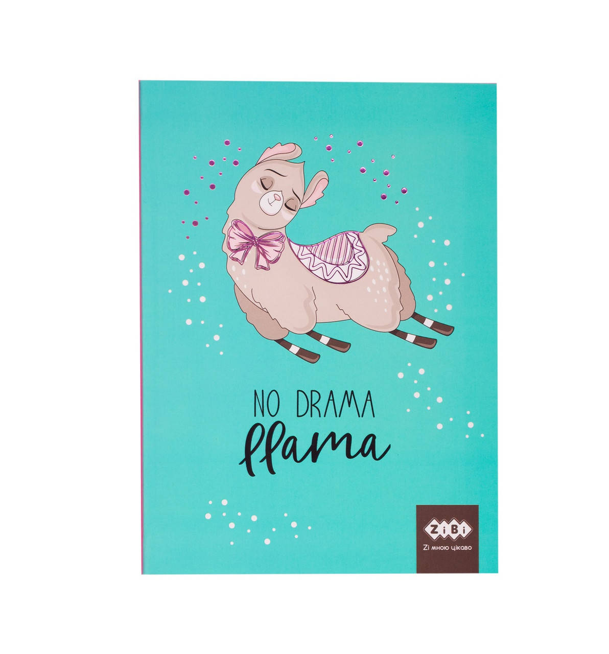 

Блокнот SWEET Lama, А-5, 64 арк., кліт., ітгр. обкл., мат. лам.+Уфлак, KIDS Line, м'ятний