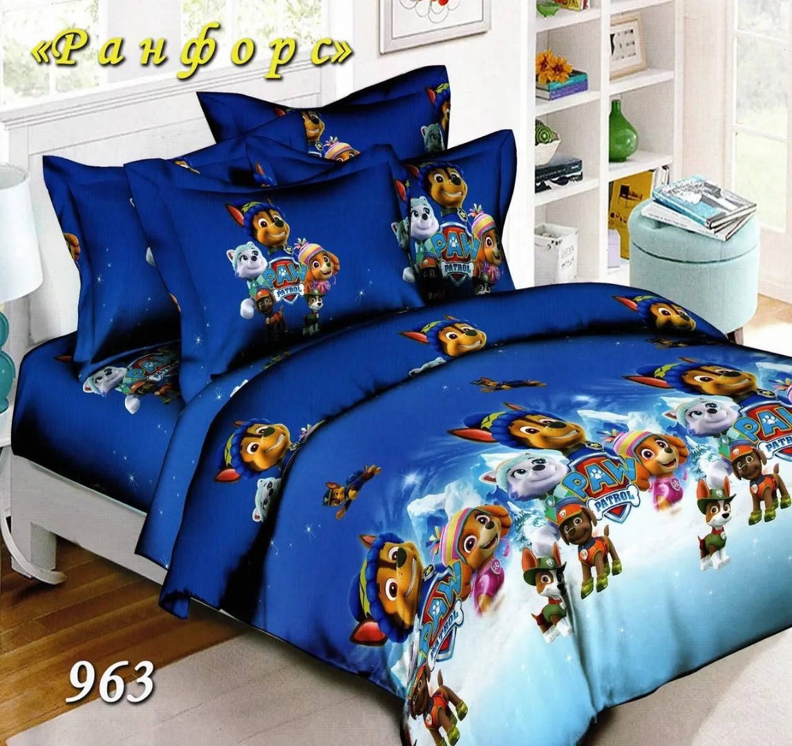 

Детское постельное белье полуторное Щенячий патруль Ранфорс