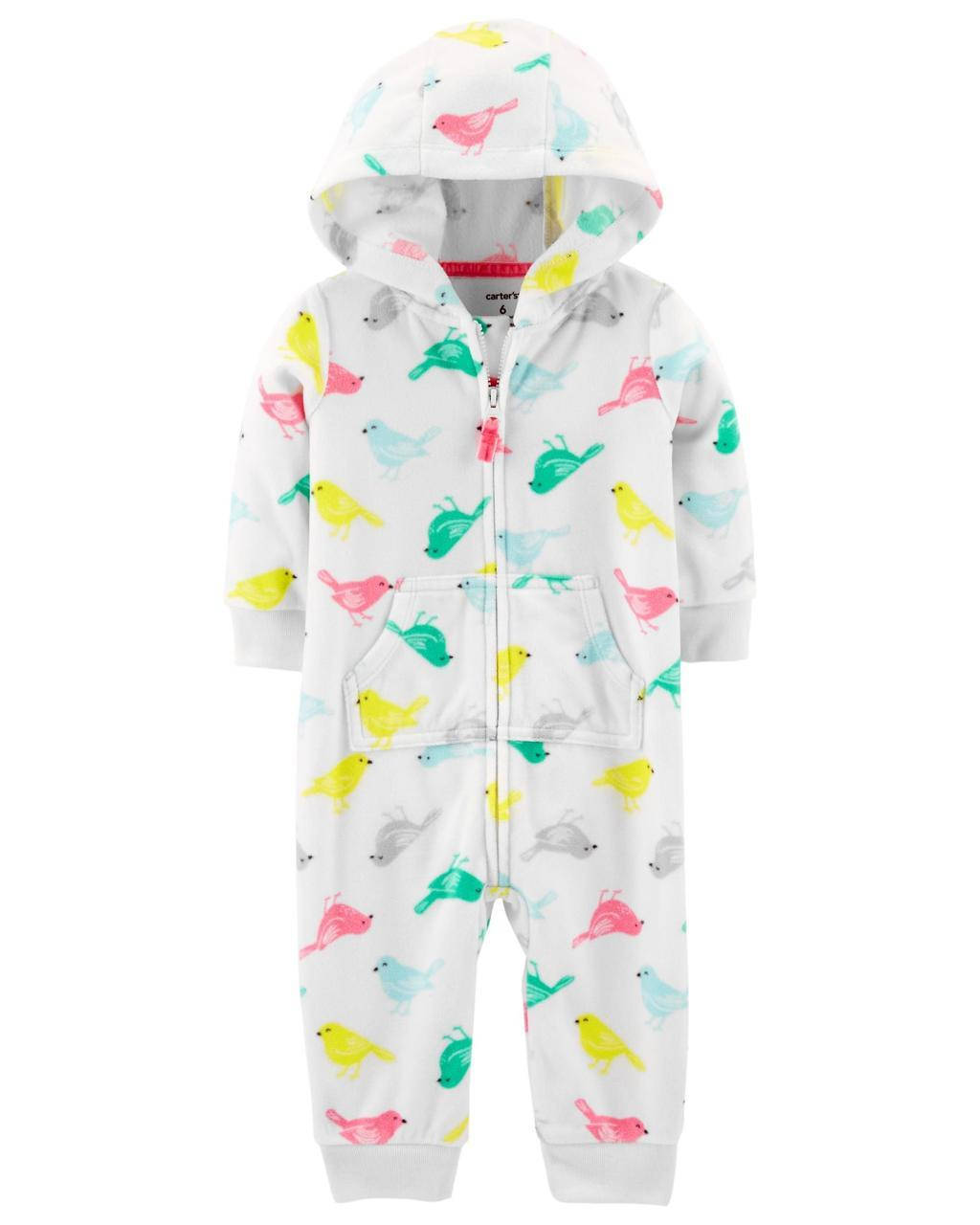 

Комбинезон флисовый с капюшоном Carters на девочку 18 месяцев 76-81 см, Белый