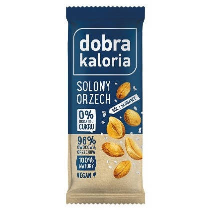 

Фруктовий батончик - солоний волоський горіх Dobra Kaloria, 35г