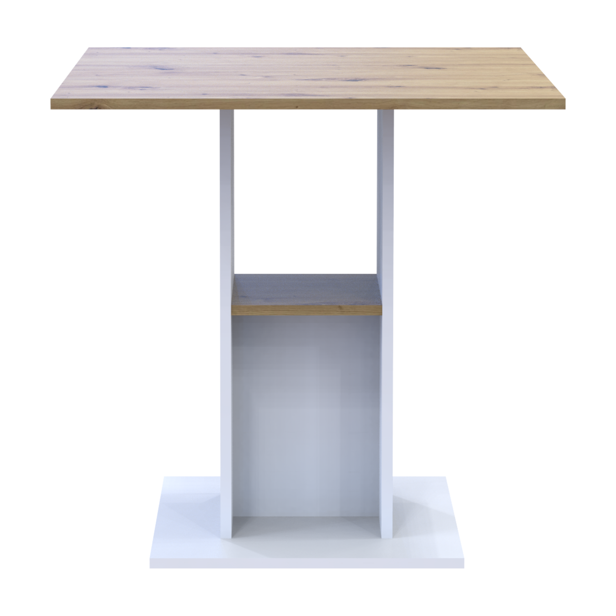 Столовий стіл Doros Коуд Білий/Дуб Артізан 70х70х74 (41510131) 2