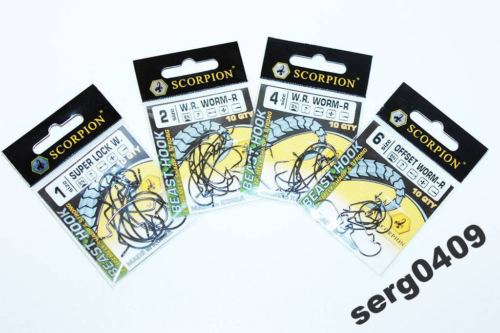

Крючки офсетные Scorpion