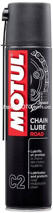 

Смазка для цепей дорожных мотоциклов Motul C2 Chain Lube Road (400ML) Франция