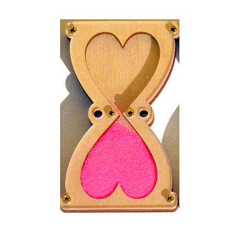 

Заготовка Деревянные ПЕСОЧНЫЕ ЧАСЫ 10 см для бизиборда Комплект +Песок Дерев'яний Пісочний годинник Бізіборда Розовый