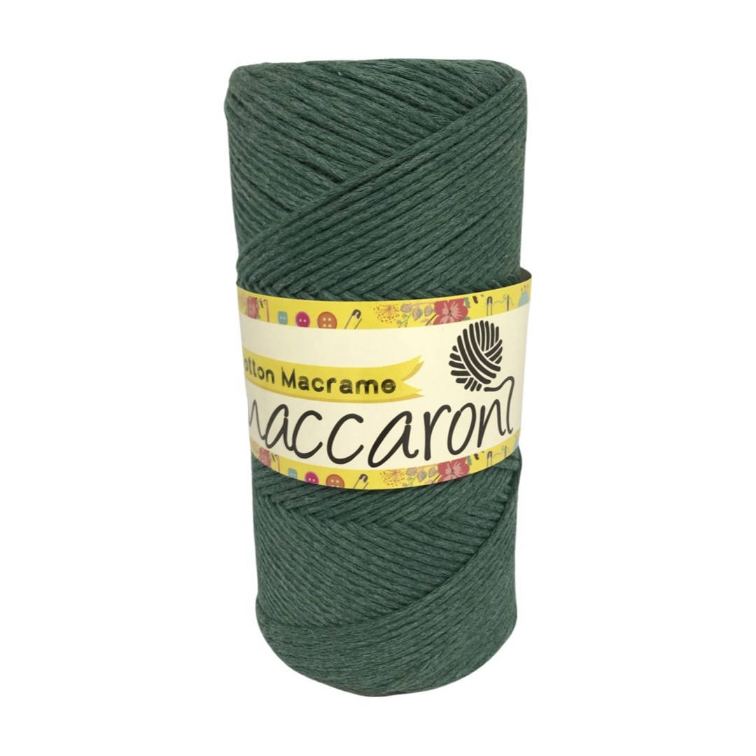 

Эко хлопковый шнур Cotton Macrame Maccaroni 2,5 мм, киви, Зелёный