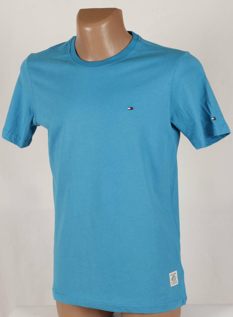 

Футболка мужская голубая Tommy Hilfiger Размеры L/50