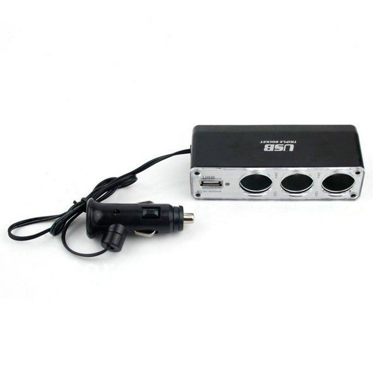 

Разветвитель тройник в прикуриватель RIAS WF-0120 USB (2_000669)