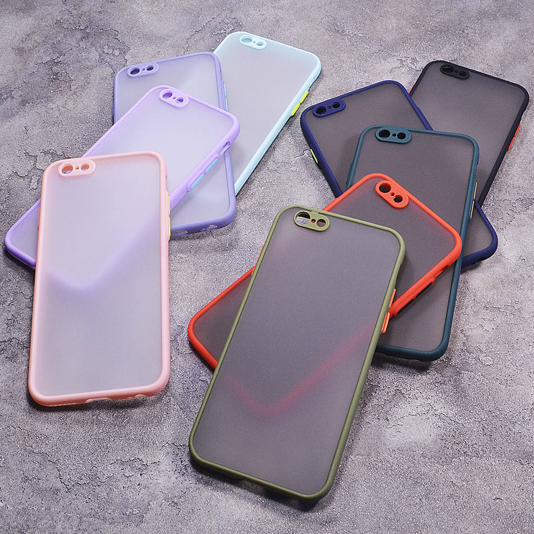 

Пластиковый чехол с цветными боками и защитой на камеру Apple iPhone 6