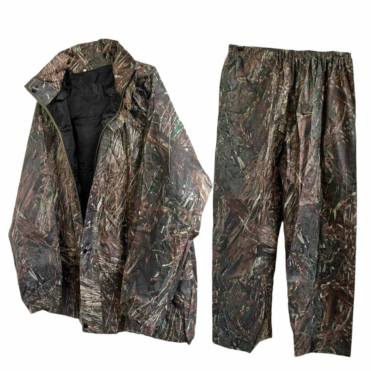 

Костюм-дождевик брючный на змейке, с капюшоном, камуфляж камыш, 3XL/52-54
