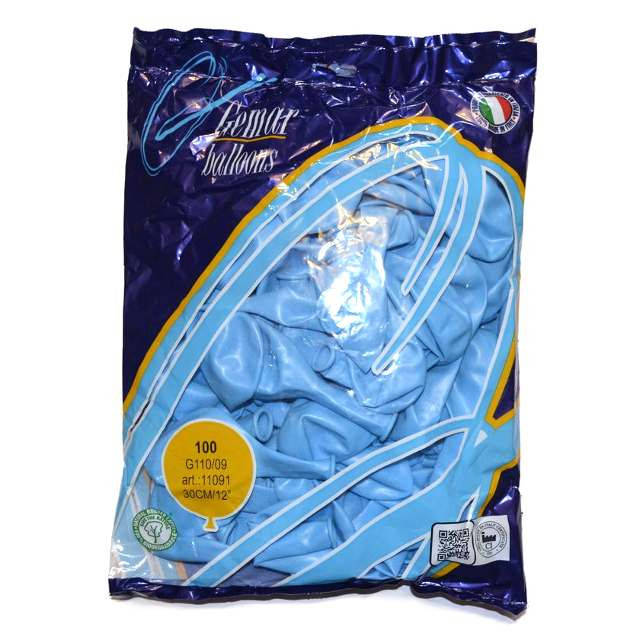 

Воздушные шары Gemar пастель 12"(30 см) голубой 100 шт