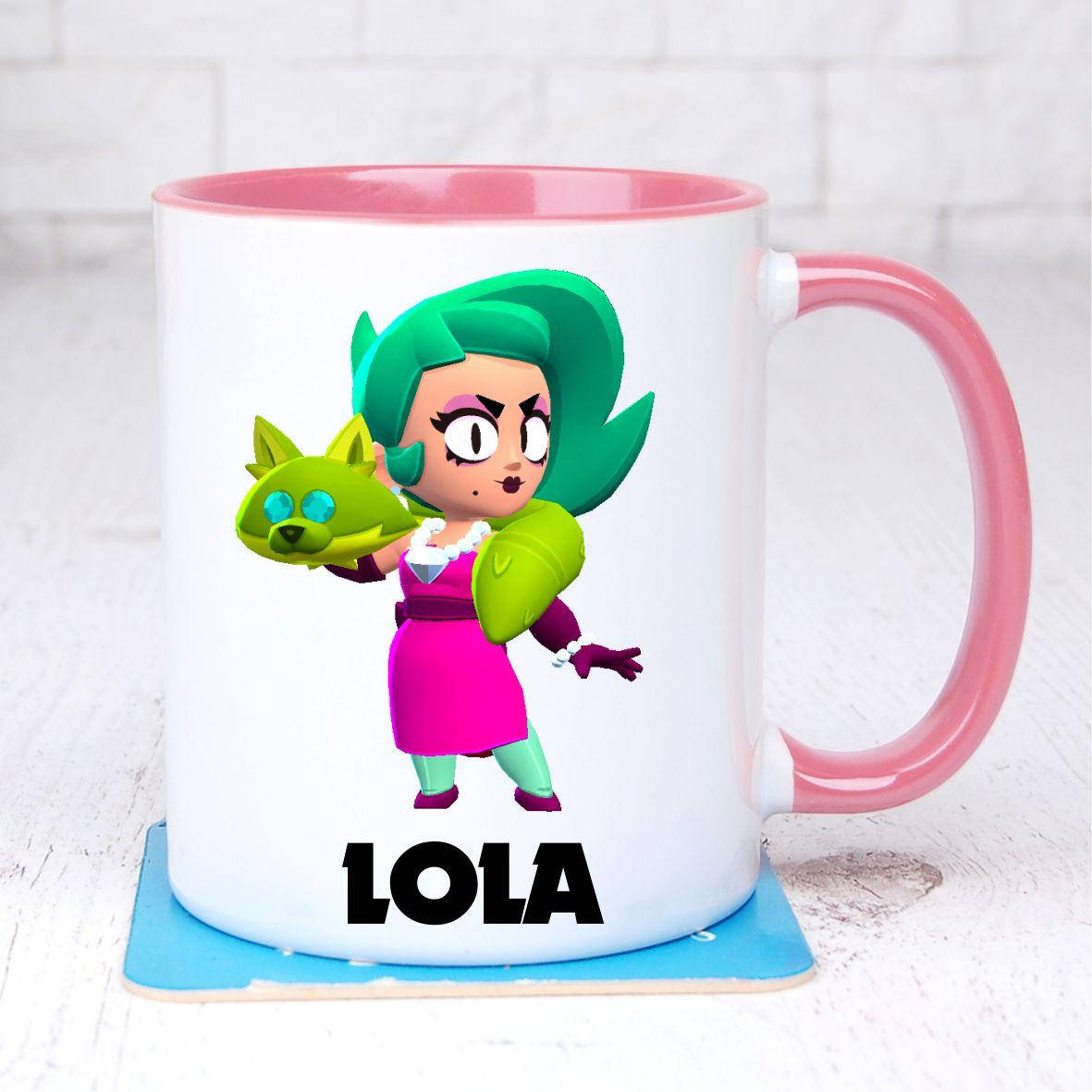 

Чашка Бравл Старс Лола (Lola) Розовый