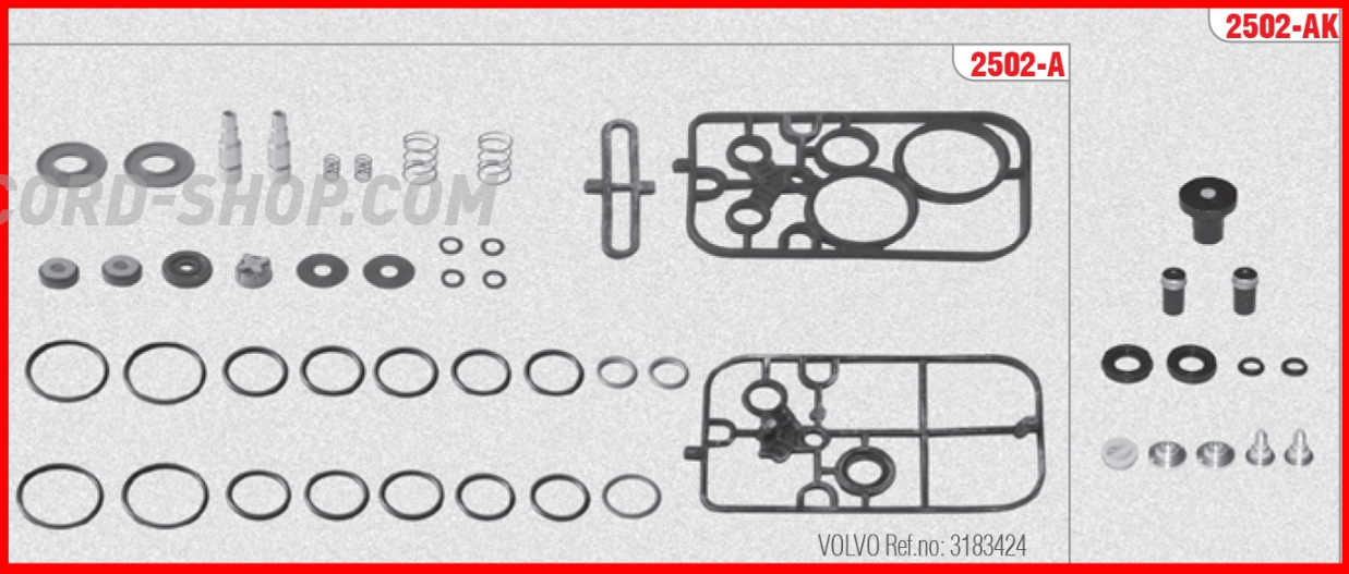 

Ремкомплект клапана электромагнитного VOLVO FH12/16 20411199 3165147 3183424