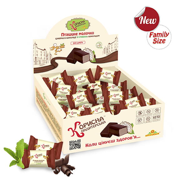 

Конфеты в шоколаде "Птичье молочко с шоколадом" со стевией, 150 г 500