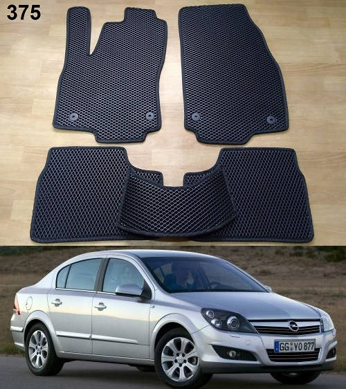 

Коврики ЕВА в салон Opel Astra H '04-15, Черный