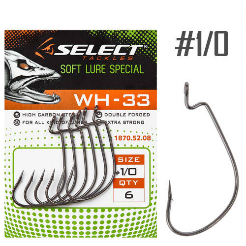 

Крючок Офсетный Select WH-33 #1/0 (6 шт/уп)