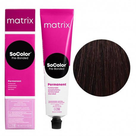

Стойкая крем-краска Matrix Socolor Pre-Bonded 4M Шатен мокко (шоколадный) 90 мл