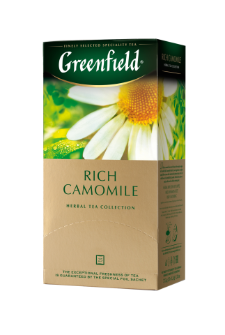 

Чай травяной RICH CAMOMILE 1,5гх25шт., "Greenfield" , пакет