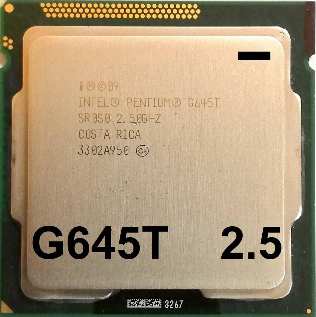 

Процессор Intel Pentium G645T Q0 SR0S0 2.5GHz 3M Cache 1066MHz FCLGA 1155 Б/У - МИНУС